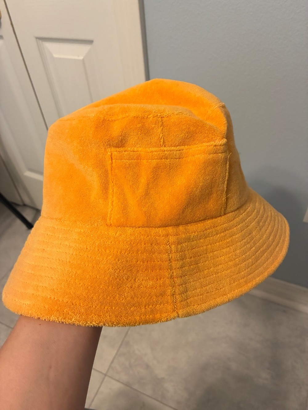Lack Of Color Orange Terry Bucket Hat Small